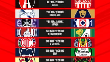 Liga MX: Fechas y horarios del Clausura 2022, Jornada 14