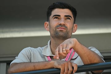 Enzo Zidane, exfutbolista francés, durante el Gran Premio de Mónaco de la Fórmula 1.
