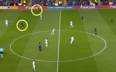 La actividad de Mbappé, Cavani y Neymar en ataque y defensa