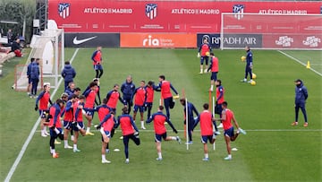 Entrenamiento del Atlético.