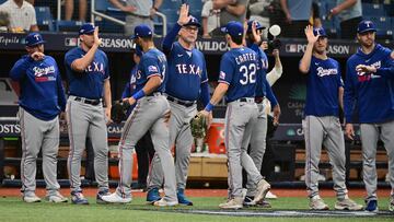 The Texas Rangers capitalize on Tampa Bay Rays errors, taking Game one of the American League Wild Card series amidst stellar pitching by Jordan Montgomery.