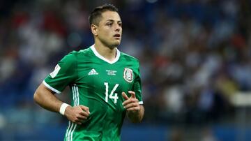 Javier Hernández, atacante de la selección mexicana.