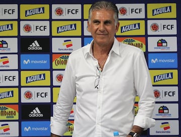 Rueda de prensa de Carlos Queiroz en el estadio Metropolitano de Barranquilla