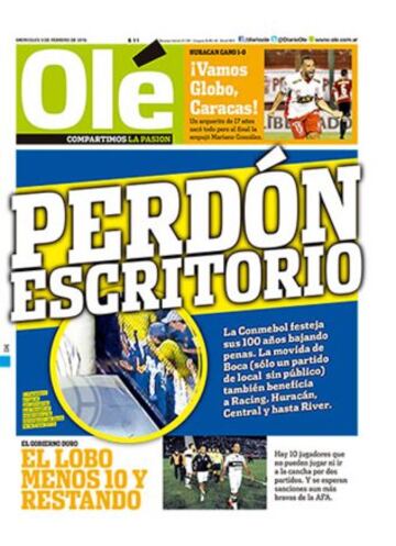 Portadas de la prensa mundial