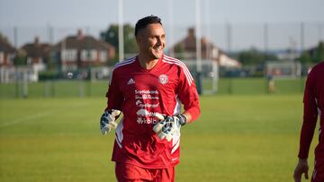 Keylor Navas, en un entrenamiento con Costa Rica.