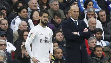 Zidane manda un aviso: "Isco no se mueve del Real Madrid"