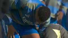 Los dos gestos raros de Mbappé en el calentamiento antes de jugar en Vallecas