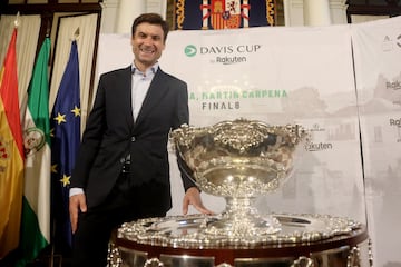 David Ferrer, en la presentación de la Copa Davis 2022 en el Ayuntamiento de Málaga.