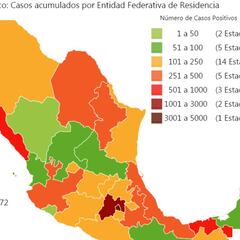 Mapa y casos de coronavirus en México por estados hoy 24 de abril