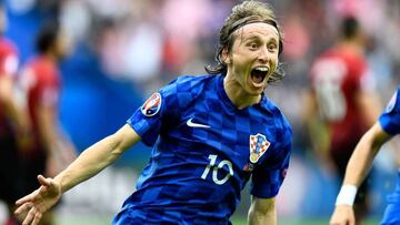 Modric playing with Croatia