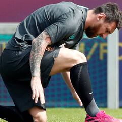 Leo Messi llega a tiempo