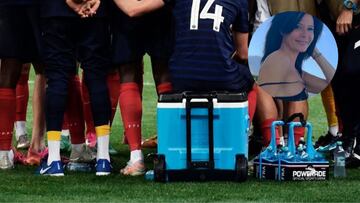 Imagen de la selecci&oacute;n francesa de f&uacute;tbol y Nathalie Andreani.