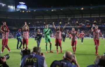 Los jugadores celebran la clasificación para la final.