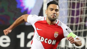 Falcao celebra uno de sus goles con el Mónaco.