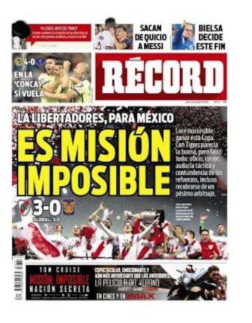 La tercera Copa Libertadores llegó para River Plate y el mundo deportivo se rindió a sus pies.