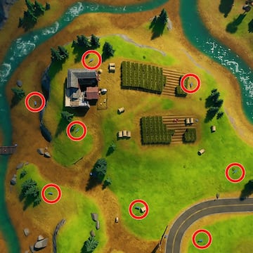 Lugares en la Granja de Acero en los que colocar vacas se&ntilde;uelo