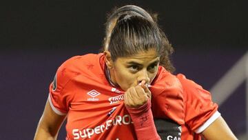 Catalina Usme, jugadora de Am&eacute;rica de Cali, en la final de la Copa Libertadores Femenina