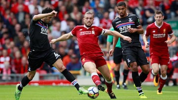 Jordan Henderson con el Liverpool.