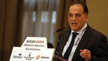 Javier Tebas en los Desayunos Deportivos de Europa Press