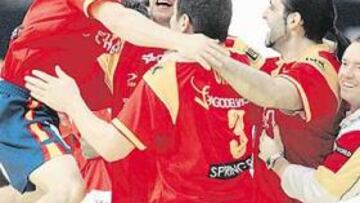 <b>A POR TODAS. </b>La Selección explota de alegría tras vencer a Dinamarca y clasificarse para la final.