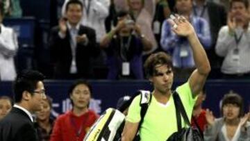 <b>DESPEDIDA. </b>Melzer despidió de Shanghai al cansado Nadal.