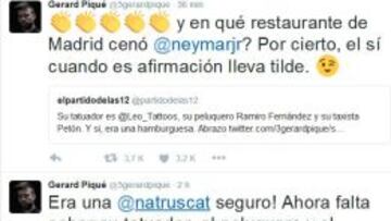 Piqu¨¦ se enzarza con la prensa por el hamburguesero de Torres