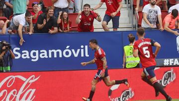 20/08/22 PARTIDO PRIMERA DIVISION 
OSASUNA CADIZ 
GOL 1-0 CHIMY AVILA 
ALEGRIA 
