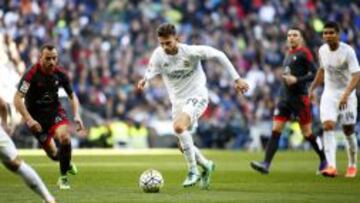 Borja Mayoral en el último partido de Liga ante el Celta de Vigo.