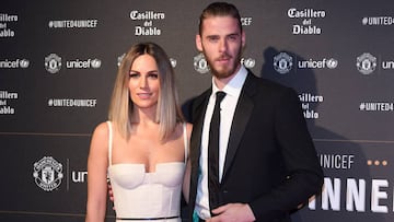 Edurne brilla con De Gea en la cena del Manchester United