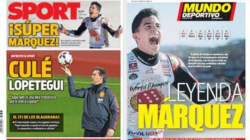 Portadas de los diarios Sport y Mundo Deportivo del d&iacute;a 13 de noviembre de 2017.