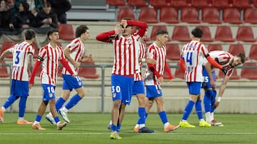 Miguel Cubo celebra un gol.