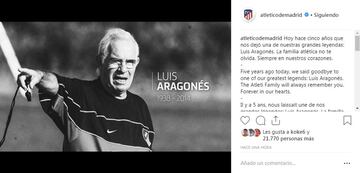 El mundo del fútbol recuerda a Luis Aragonés