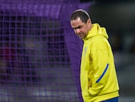 Andre Soares Jardine head coach of America during the 12th round match between Pumas UNAM and America as part of the Liga BBVA MX Varonil, Torneo Clausura 2026 at Olimpico Universitario Stadium, on March 21, 2026 in Mexico City, Mexico.