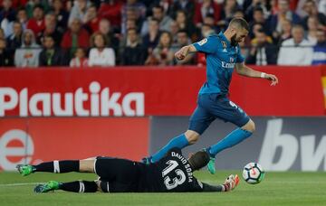 Karim Benzema y David Soria.