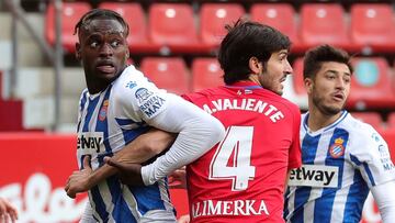 Dimata, en el Sporting-Espanyol.