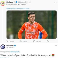 Los clubes de fútbol muestran su apoyo a Jake Daniels