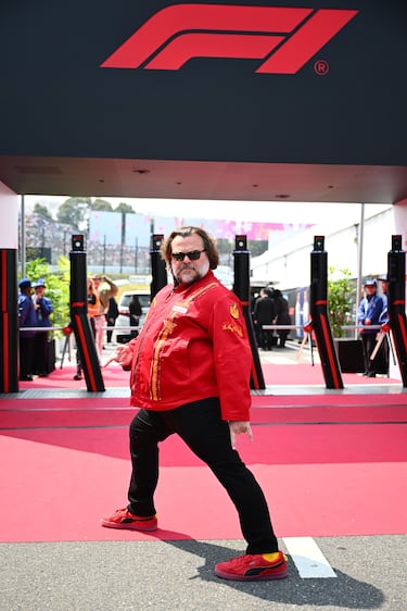 Jack Black durante el Gran Premio de Japón de la Fórmula 1.