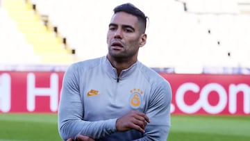 Falcao García durante un entrenamiento con el Galatasaray.