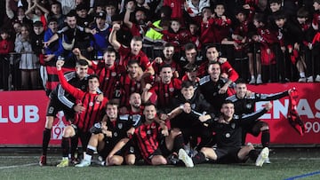 Celebración del Arenas tras eliminar al Lugo en la Copa