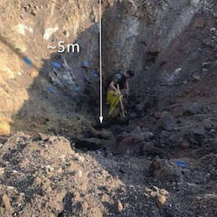 El impactante agujero en un estadio de Ucrania provocado por un misil ruso