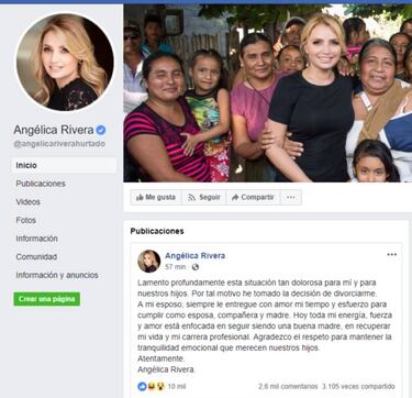 Angélica Rivera se divorcia de Enrique Peña Nieto