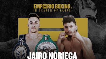 Cartel del combate entre Jairo Noriega y Gerson Larios.