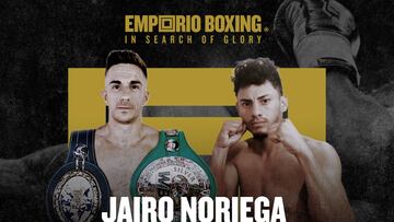 Cartel del combate entre Jairo Noriega y Gerson Larios.