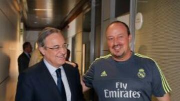 Rafa Benítez, con Florentino.