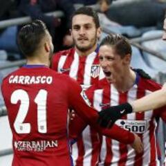 Torres iguala al Kun; Koke ingresa en el club de los 50