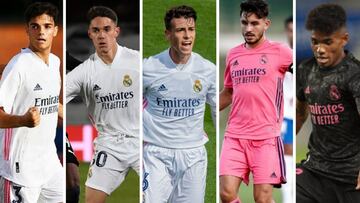 Miguel Gutiérrez, Arribas, Blanco, Víctor Chust y Marvin, los cinco canteranos que ha llamado Zidane para el duelo contra el Getafe de este martes.