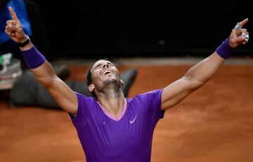 Rafael Nadal celebra la victoria. 