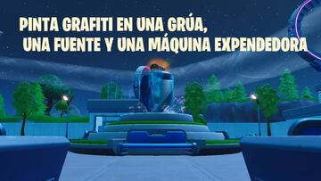 Desafío de Fortnite: ¿dónde están la fuente, la grúa del vertedero y la máquina expendedora?