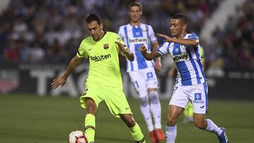 Sergio Busquets, en Butarque.