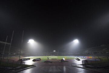 La fuerte lluvia que suspendió el Pumas vs Celaya en imágenes